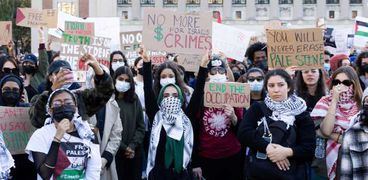 مظاهرات في أمريكا لدعم فلسطين