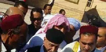 رئيس مجلس النواب الليبى خلال زيارته لمدينة السلوم