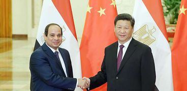 الرئيس السيسى والرئيس الصينى خلال لقائهما «صورة أرشيفية»