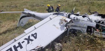 حطام الطائرة المروحية الإسرائيلية