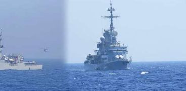 القوات البحرية المصرية والفرنسية تنفذان تدريب بحرى عابر بالبحر المتوسط