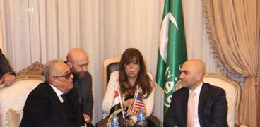 رئيس حزب الوفد مع ممثل وفد من السفارة الامريكية