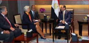 السيسي يلتقي مديرة صندوق النقد الدولي