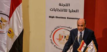 المستشار «مروان» فى مؤتمر سابق لـ«العليا للانتخابات» «صورة أرشيفية»