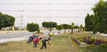 عمال النظافة أثناء الحملة