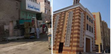 مسجد الصحابة قبل وبعد التطوير