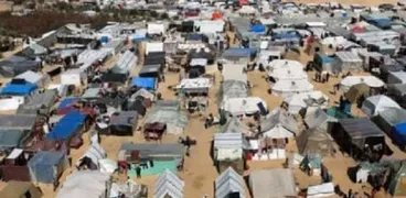 مخيمات النازحين في رفح الفلسطينية