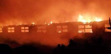حريق هائل في مزرعة دواجن بالمنوفية