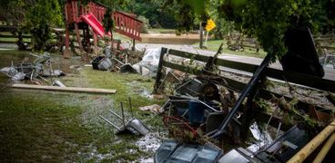 آثار الفيضانات في ولاية تينيسي الأمريكية