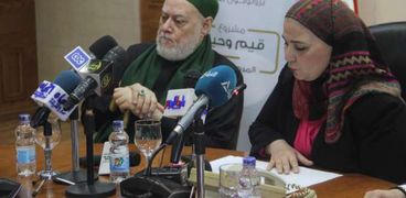 وزيرة التضامن الاجتماعي مع الدكتور علي جمعة