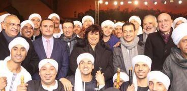 الدكتورة إيناس عبدالدايم في افتتاح مهرجان التحطيب