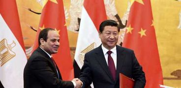 الرئيس عبدالفتاح السيسي مع نظيره الصيني شى جين بينغ