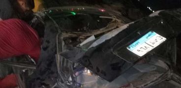 حادث سيارة علي طريق مطروح الإسكندرية