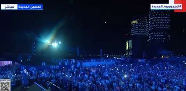 حفل تامر حسني في مهرجان العلمين الجديدة