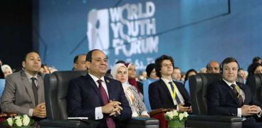 الرئيس السيسى بمنتدى شباب العالم