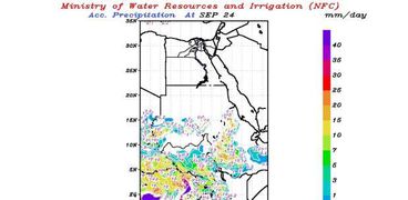 نماذج خرائط التنبؤ بالطقس على حوض النيل