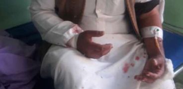احد المصابين فى حادث مسجد الروضة