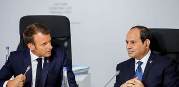 الرئيس عبدالفتاح السيسي ونظيره الفرنسي من قمة الدول السبعة "G7" بفرنسا