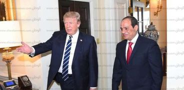 الرئيس عبد الفتاح السيسي مع الرئيس الأمريكي دونالد ترامب - أرشيفية