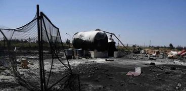 قاعدة الشعيرات السورية بعد تعرضها للضربة الأمريكية