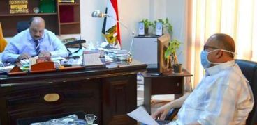 أحمد البعلي مع رئيس شركة مياه الشرب