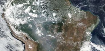 صورة التقطتها الأقمار الصناعية لحرائق غابات الأمازون