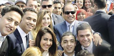 الرئيس السيسى حرص منذ توليه الرئاسة على دعم وتمكين الشباب