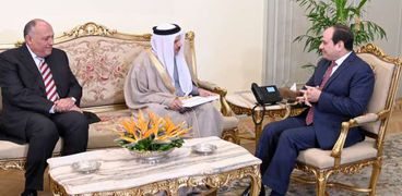السيسي يستقبل وزير خارجية البحرين  -ارشيفية-