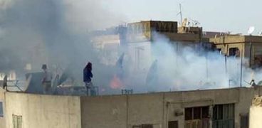 إصابة عامل في حريق شقه سكنية بسوهاج