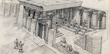 رسم كروكى لجامعة الإسكندرية القديمة