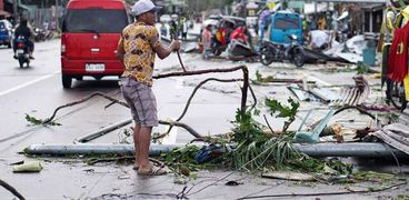 آثار الدمار جراء الإعصار فى الفلبين
