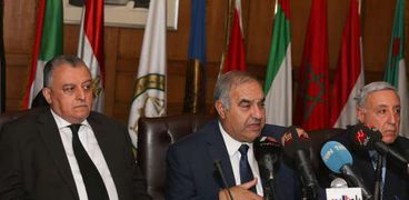 المستشار سعيد مرعي رئيس المحكمة الدستورية العليا خلال المؤتمر