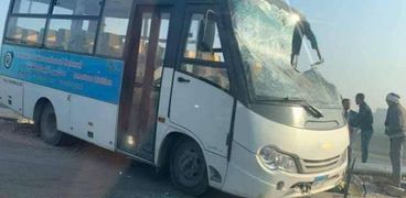 حادث أتوبيس مدارس اليوم بمحافظة الجيزة اليوم
