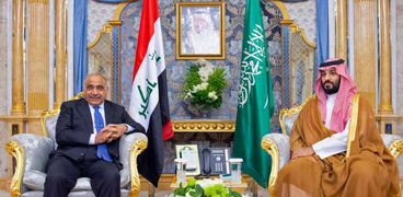 لقاء ولي العهد السعودي الأمير محمد بن سلمان مع رئيس الوزراء العراقي عادل عبدالمهدي