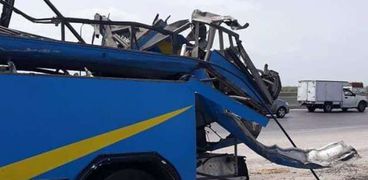 تصادم سيارة "مقطورة" بأتوبيس "نقل عام" بدون إصابات بالإسكندرية
