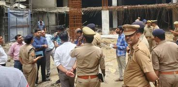 الشرطة الهندية في موقع الحادث