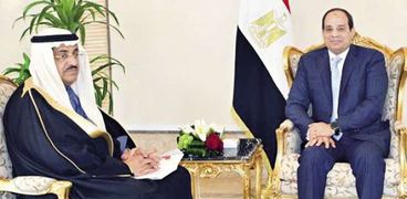 الرئيس السيسى خلال استقباله وزير الخدمة المدنية السعودى