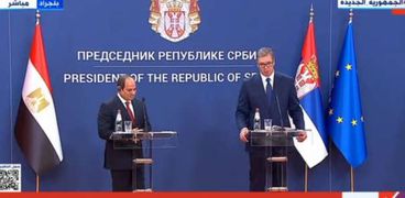 السيسي خلال لقاء سابق مع رئيس صربيا