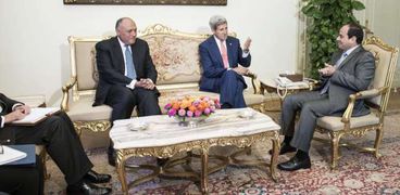 الرئيس عبدالفتاح السيسى يستقبل وزير الخارجية الأمريكى