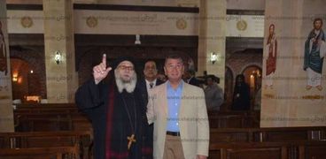 محافظ كفر الشيخ ومدير الامن يتفقدان كنيسة العذراء مريم بسخا