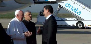 وصول بابا الفاتيكان إلى إقليم كردستان العراق