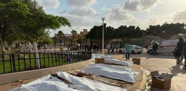 ضحايا الفيضانات في ليبيا