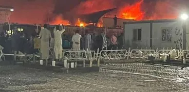حريق مستشفى الحسين