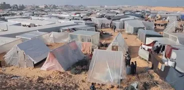 أحد المخيمات برفح الفلسطينية