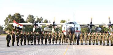 جانب من القوات المشاركة في التدريب المصري الباكستاني الأردني