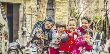 صورة التقطها «محمد» لأطفال يلعبون فى الشارع