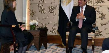 الرئيس السيسى خلال لقائه رئيسة وزراء تونس