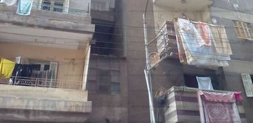 تصدع منزل مكون من 7 طوابق خلف مجلس المحلة بسبب بناء برج سكني