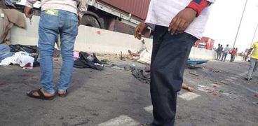 جثث ضحايا حادث الطريق الدائري الأوسطي