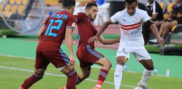 لقطة من مباراة الزمالك وبيراميدز